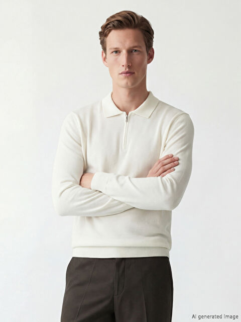 SOUTHBLUE Polo Yaka Erkek Triko Kazak - W67517Z8-R9J