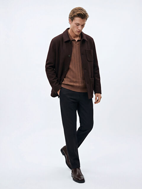 SOUTHBLUE Regular Fit Yün Karışımlı Erkek Mont - W6AC67Z8-M3P