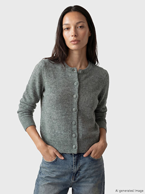 LCW EVERYDAY Bisiklet Yaka Kadın Triko Hırka