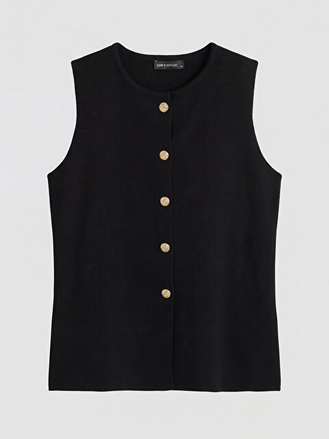 LCWAIKIKI Classic Bisiklet Yaka Kadın Triko Yelek - W6AS88Z8-CVL