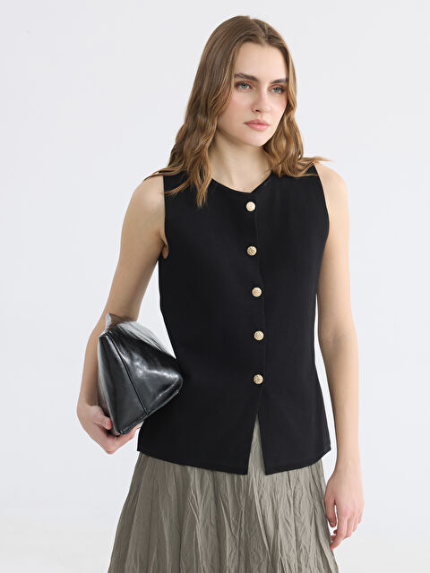 LCWAIKIKI Classic Bisiklet Yaka Kadın Triko Yelek