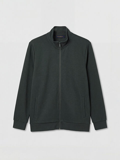 SOUTHBLUE Dik Yaka Erkek Fermuarlı Sweatshirt - W6AT82Z8-HKT