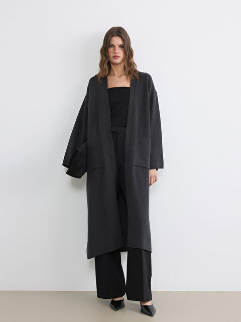 LCWAIKIKI Classic Şal Yaka Oversize Kadın Triko Hırka