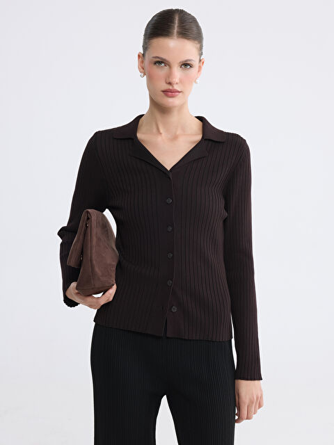 LCW EVERYDAY Polo Yaka Kadın Triko Hırka