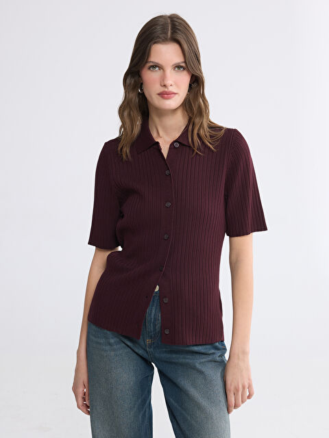 LCWAIKIKI Classic Polo Yaka Kadın Triko Hırka - W6BE33Z8-14F