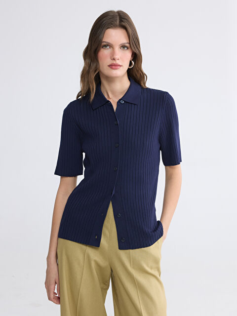 LCW EVERYDAY Polo Yaka Kadın Triko Hırka