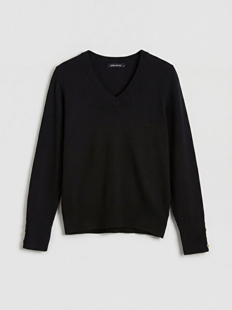 LCW EVERYDAY V Yaka Kadın Triko Kazak - W6BF01Z8-CVL