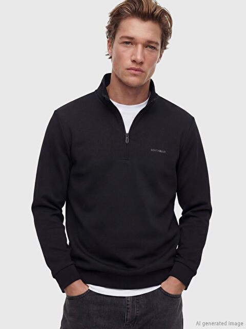 SOUTHBLUE  Dik Yaka Erkek Sweatshirt