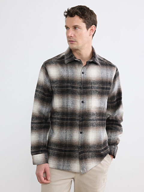 LCWAIKIKI Classic Loose Fit Ekose Erkek Oduncu Gömlek