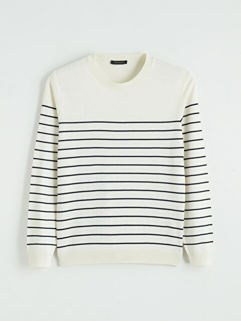 SOUTHBLUE Bisiklet Yaka Çizgili Erkek Triko Kazak - W6BO84Z8-R9J