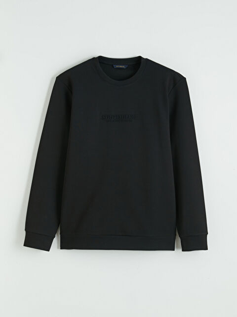 SOUTHBLUE Bisiklet Yaka Baskılı Erkek Sweatshirt - W6BP00Z8-CVL