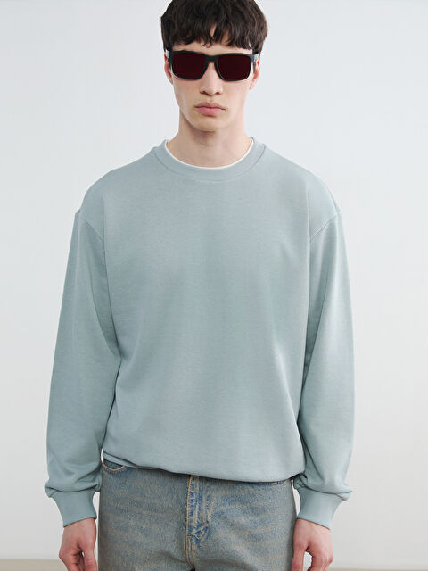 XSIDE Bisiklet Yaka Erkek Sweatshirt - W6BY55Z8-ZLJ