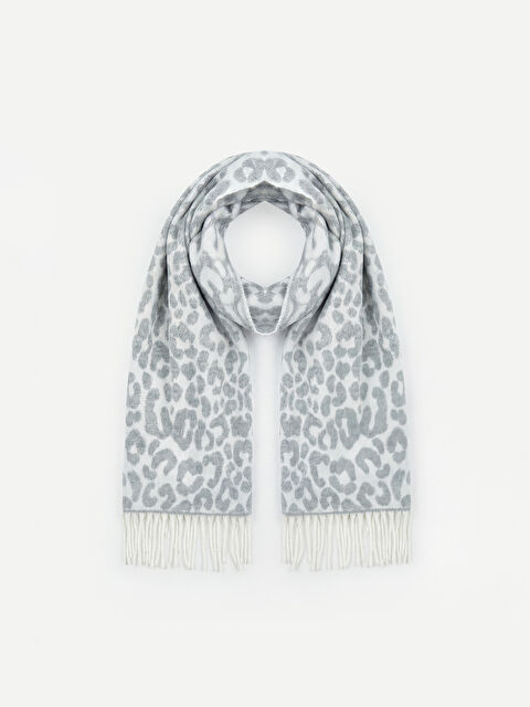 LCW ACCESSORIES Leopar Desenli Kadın Triko Atkı - W6C044Z8-CR8