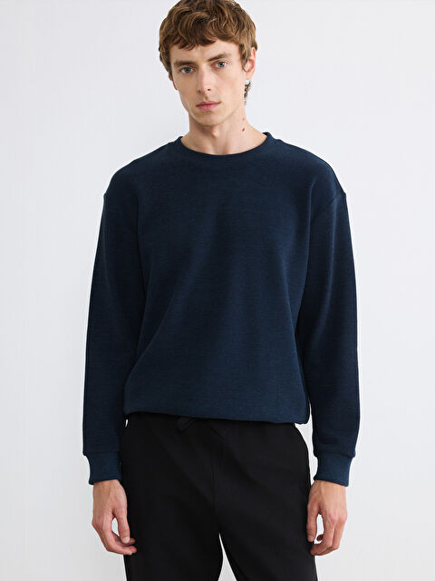 LCW Vision Bisiklet Yaka Erkek Sweatshirt - W6A089Z8-RFH