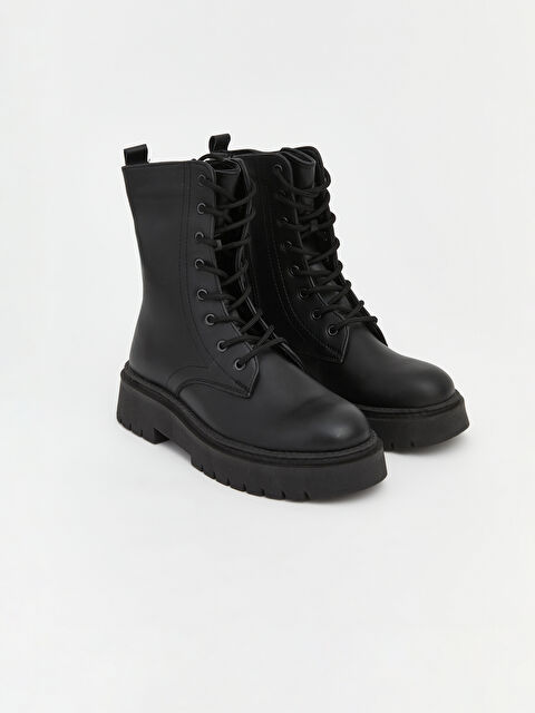 LCW STEPS Bağcıklı Kalın Tabanlı Kadın Postal Bot - W6D097Z8-HUC