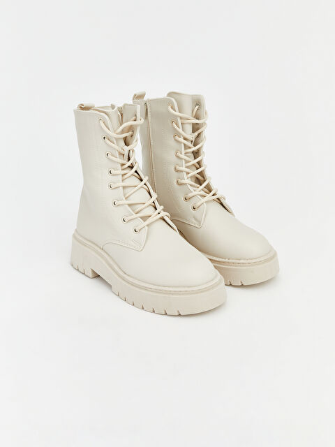 LCW STEPS Bağcıklı Kalın Tabanlı Kadın Postal Bot - W6D097Z8-S41