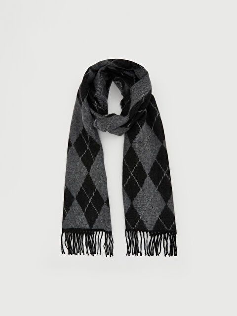 LCW ACCESSORIES Baklava Desenli Erkek Atkı - W6E123Z8-S6E