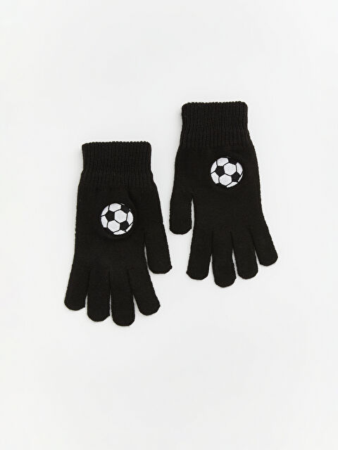 LCW ACCESSORIES Futbol Topu Nakışlı Erkek Çocuk Triko Eldiven - W6D162Z4-CVL