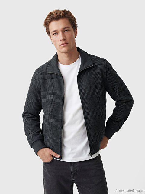 SOUTHBLUE Standart Kalıp Dik Yaka Erkek Mont