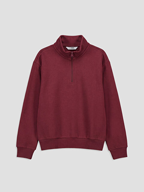 LCW Kids Dik Yaka Kız Çocuk Sweatshirt - W6B194Z4-YNM