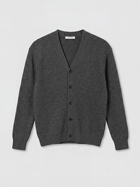 LCW Vision Standart Kalıp V Yaka Erkek Triko Hırka - W6C555Z8-L8N