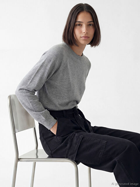 LCW Vision Bisiklet Yaka Kadın Triko Kazak - W6A646Z8-D2X