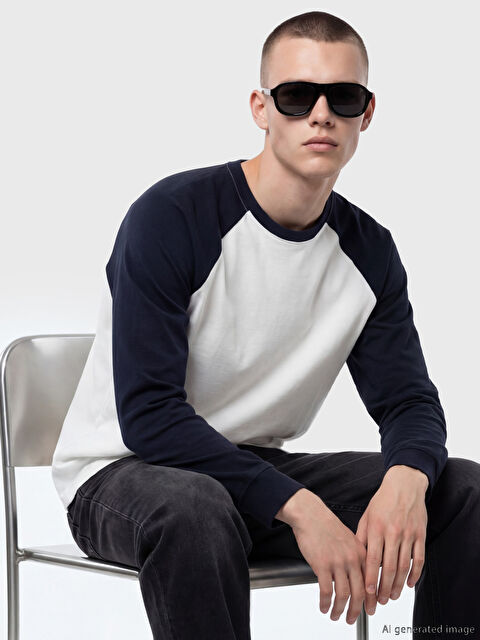 XSIDE Bisiklet Yaka Erkek Tişört - W6H333Z8-EEW