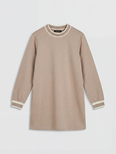 LCW EVERYDAY Dik Yaka Soft Touch Kadın Sweatshirt Tunik - W6H442Z8-GUH