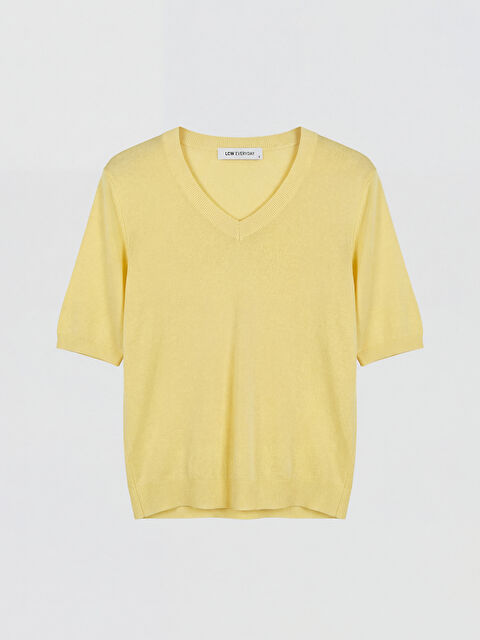 LCW Vision V Yaka Kadın Triko Kazak