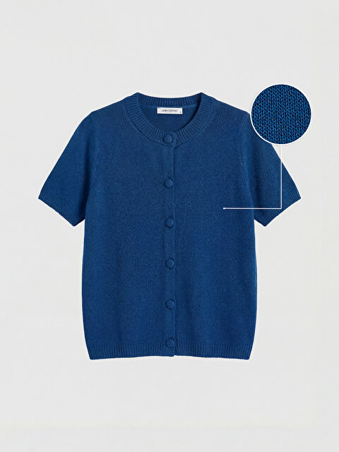 LCW EVERYDAY Kısa Kollu Bisiklet Yaka Kadın Triko Hırka