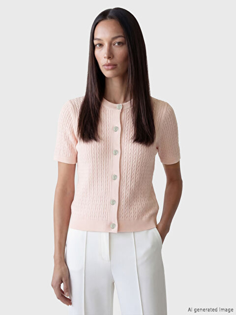 LCWAIKIKI Classic Bisiklet Yak Kadın Triko Hırka - W6I180Z8-QX8