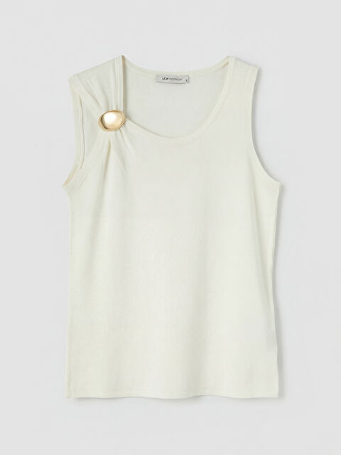 LCW EVERYDAY Bisiklet Yaka Büzgülü Kadın Triko Atlet