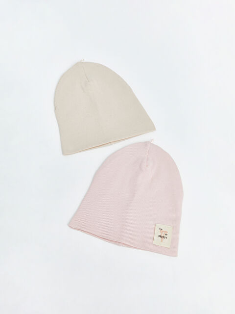 LCW baby Nakışlı Kız Bebek Bere 2'li