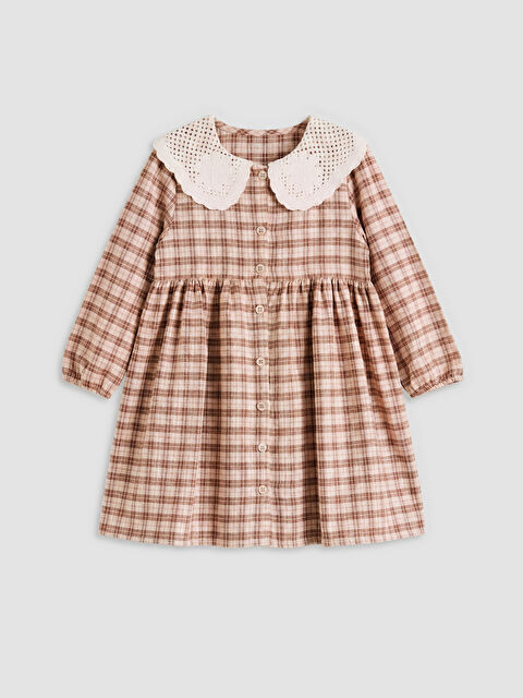 LCW Kids Bebe Yaka Ekose Kız Çocuk Elbise - W6J078Z1-LKQ