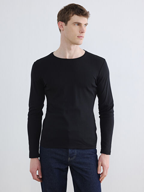 LCWAIKIKI Classic Bisiklet Yaka Ribana Erkek Tişört