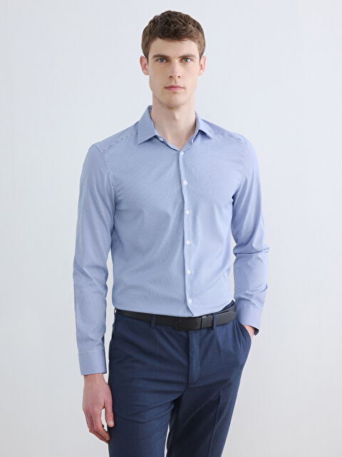LCW BUSINESS Slim Fit Çizgili Erkek Gömlek