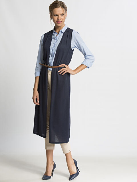 LCW Modest Woman NAVY Waistcoat - 6K6927Z8-HRC