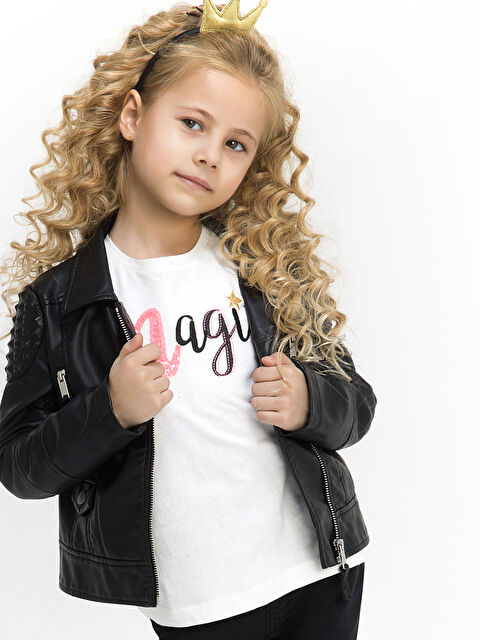 LCW Kids Mädchen ECRU T-Shirt