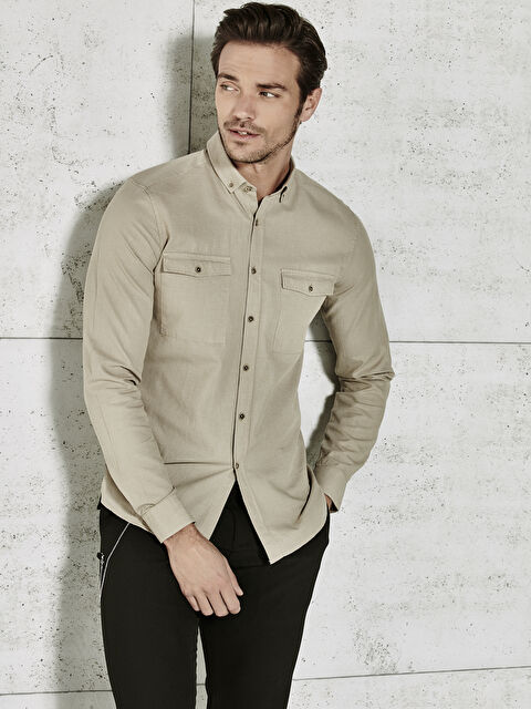 LCW Vision Muškarac BEŽ Košulja - 8S0913Z8-CR8