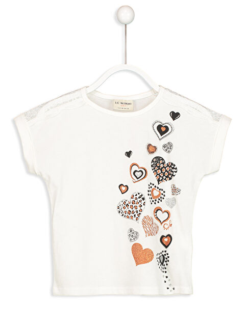 LCW Kids T-shirt à manches courtes et col rond pour Filles - 8SG025Z4-FDU