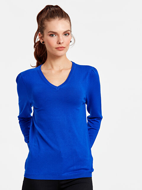 LCWAIKIKI Basic Pull-over en Tricot Fin pour Femmes à Encolure en V - 8W1734Z8-M5Q