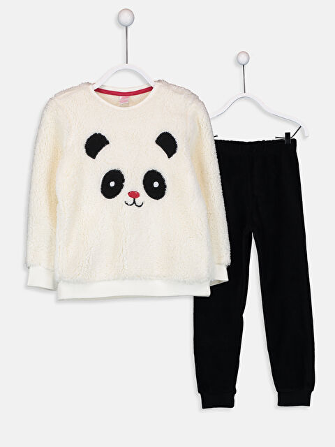 LCW Kids Ensemble de pyjama ÉCROU Fille - 8WI448Z4-FDU