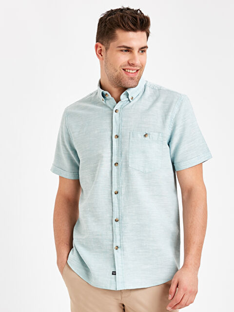 LCWAIKIKI Basic Man TURQUOISE Shirt - 9S4164Z8-DY0