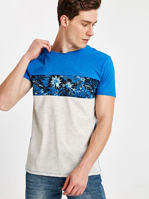 XSIDE T-shirt BLEU Homme - 9S7603Z8-GYW