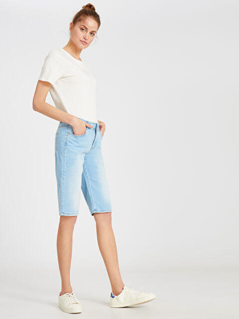 LCWAIKIKI Basic Slim Fit Women's Jeans Bermuda - 9S6194Z8-311