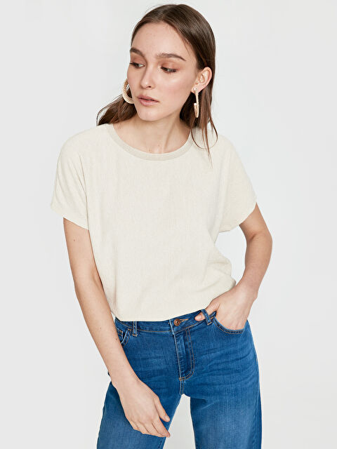 LCWAIKIKI Classic Woman BEIGE T-Shirt - 9SH287Z8-MHJ