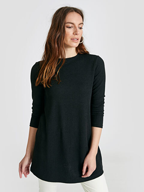 LCWAIKIKI Basic T-shirt à manches longues uni à col rond pour Femmes - 9SN143Z8-CVL