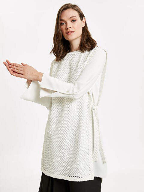 LCW Modest Женщины экрю Туника - 9SN952Z8-DBD