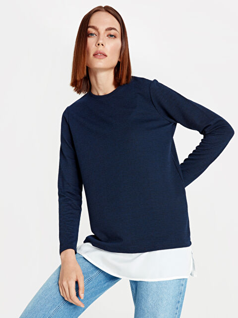 LCWAIKIKI Basic LCW BASİC Crew Neck Long Sleeve Women's T-shirt - 9ST672Z8-MLC