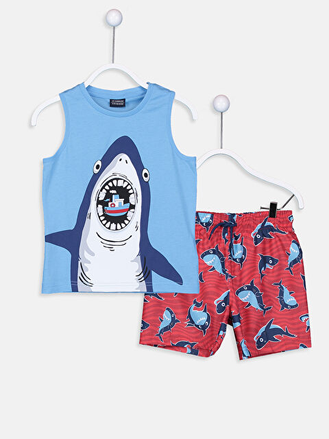 LCW Kids Unisex RED Swimwear Set - 9S6010Z4-LTQ